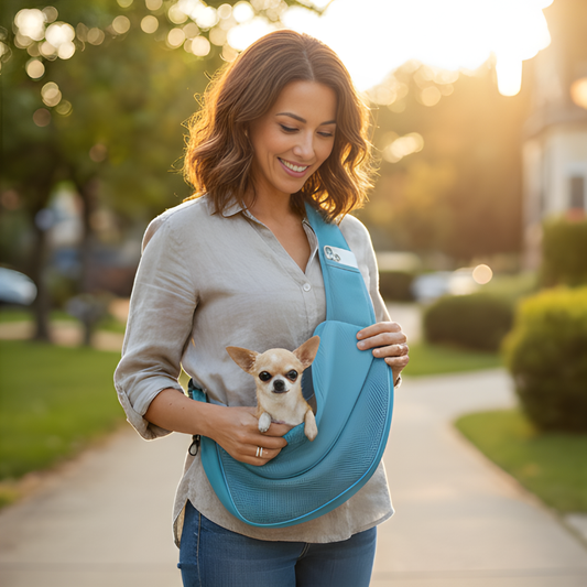 Denway™ – Hands-Free Breathable Mesh Pet Sling Carrier for Small Dogs & Cats + 50% OFF