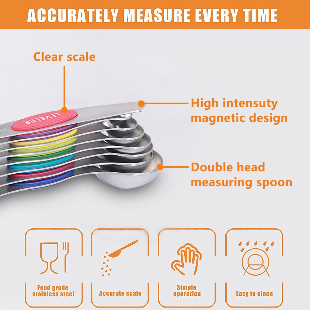 The SnapMeasure  Spoon Set - The Last Spoons You'll Ever Buy +50% OFF