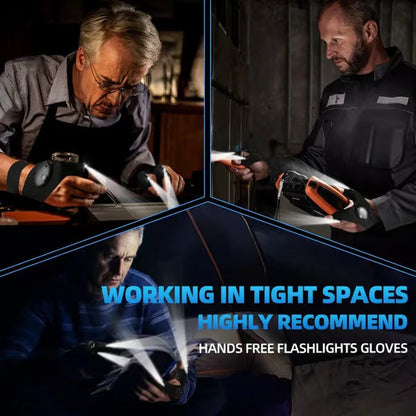 The TaskLight Work Gloves - A Third Helping Hand, No Flashlights Anymore + 50% OFF