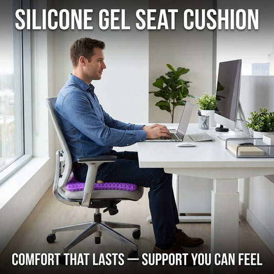 Hivecore™ – Double-Layer Honeycomb Gel Seat Cushion for All-Day Comfort & Pain Relief + 50% OFF