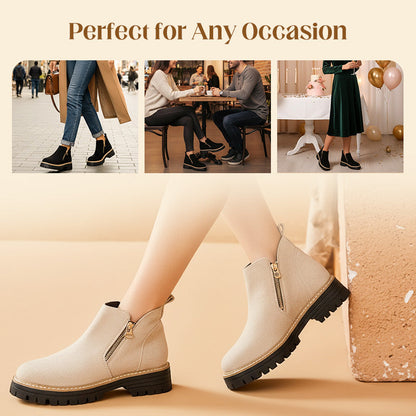 Women's Round-Toe Ankle Boots - Style Meets All-Day Comfort - 50% OFF