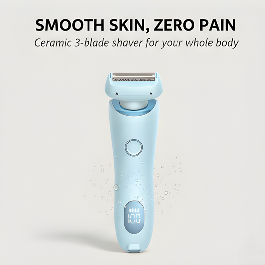 Cerene™ – 2-in-1 Painless Ceramic Shaver for Women | Wet & Dry Full Body Trimmer + 50% OFF