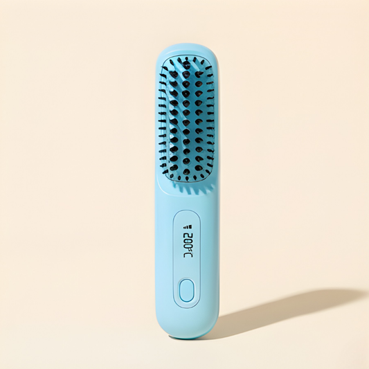 Velura™ – Cordless Ceramic Heated Hair Straightener Brush + 50% OFF
