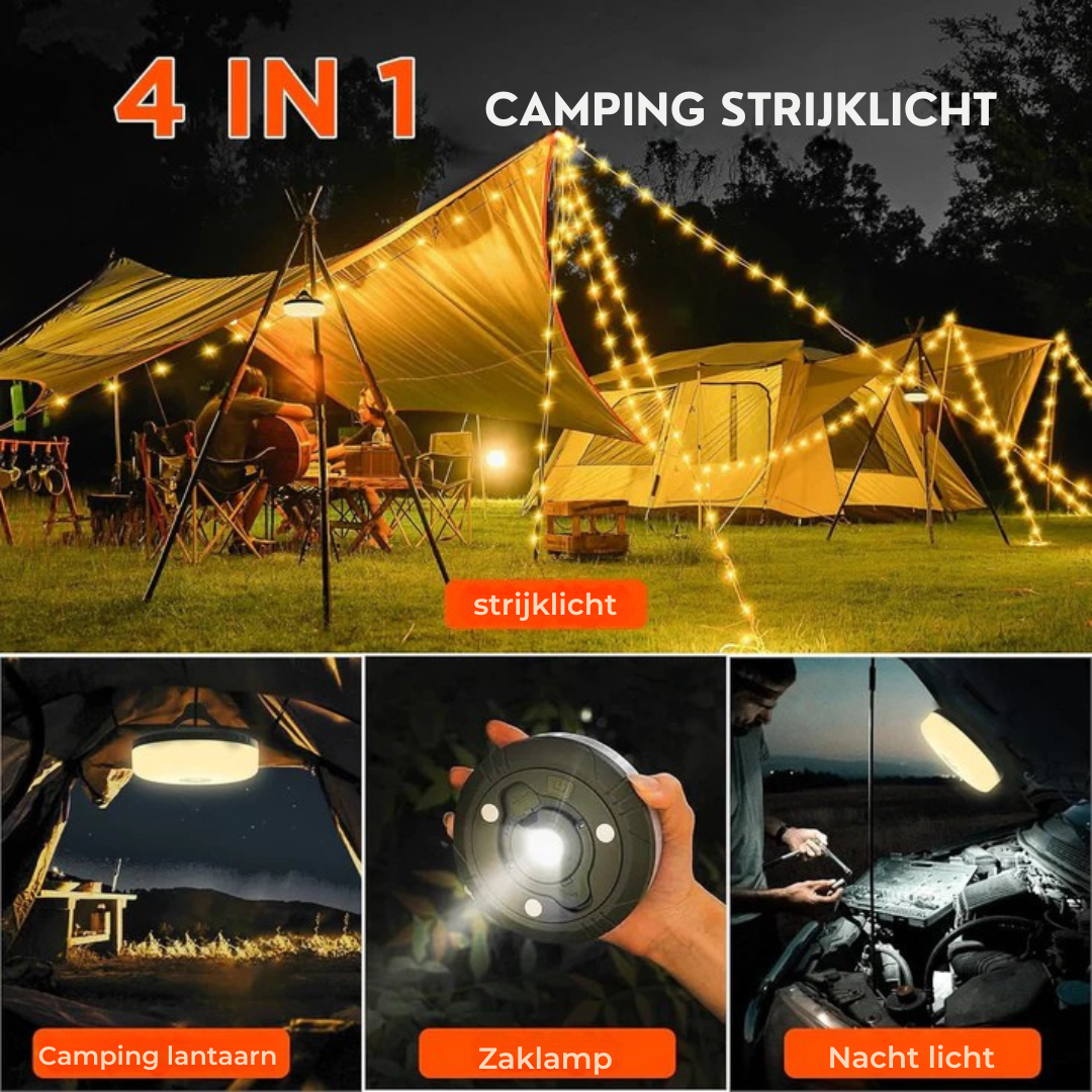 The AuraCamp 4-in-1 Light - Your Campsite, Illuminated + 50%OFF