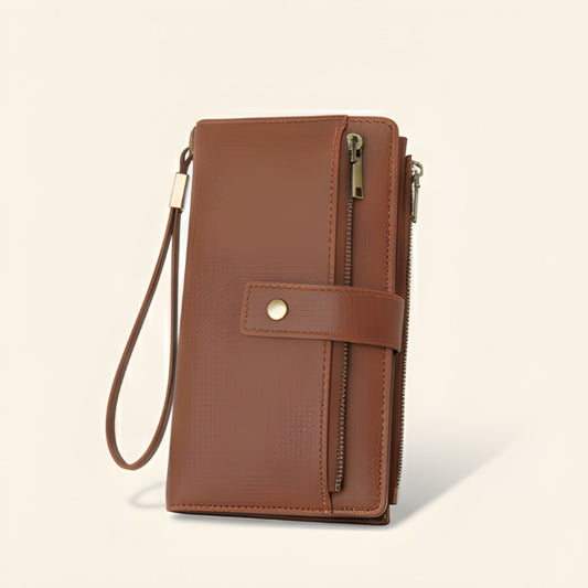 Clasp™ – RFID Blocking Retro Color-Block Women's Tri-fold Wristlet Wallet + 50% OFF
