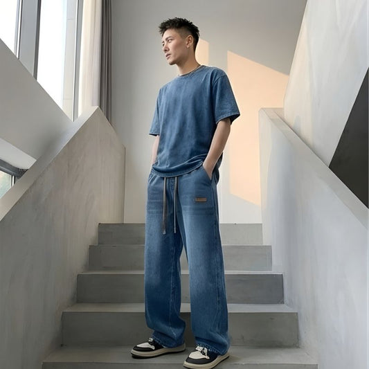 Cresvik™ – Wide-Leg Drawstring Baggy Jeans for Men + 50% OFF