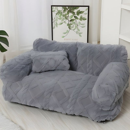 Cosset™ – Plush Raised-Edge Orthopedic Pet Sofa with Washable Cover + 50% OFF