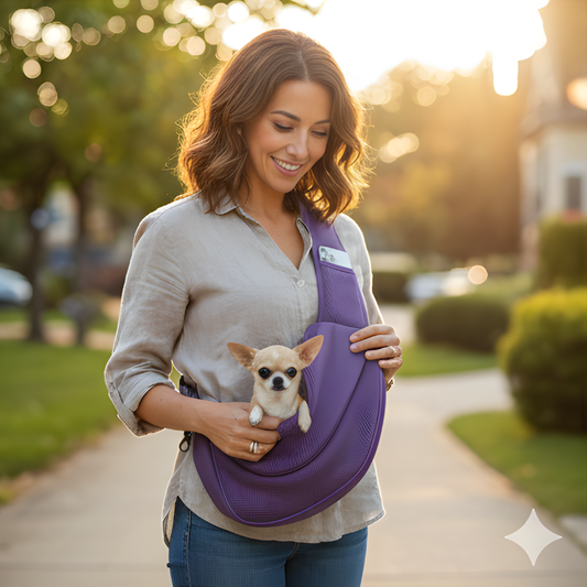 Denway™ – Hands-Free Breathable Mesh Pet Sling Carrier for Small Dogs & Cats + 50% OFF