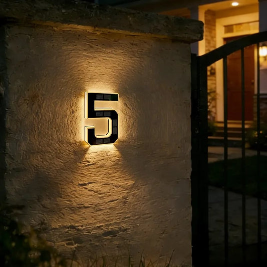 Duskmark – Solar LED House Numbers, 9-Inch Waterproof Address Light + 50% OFF