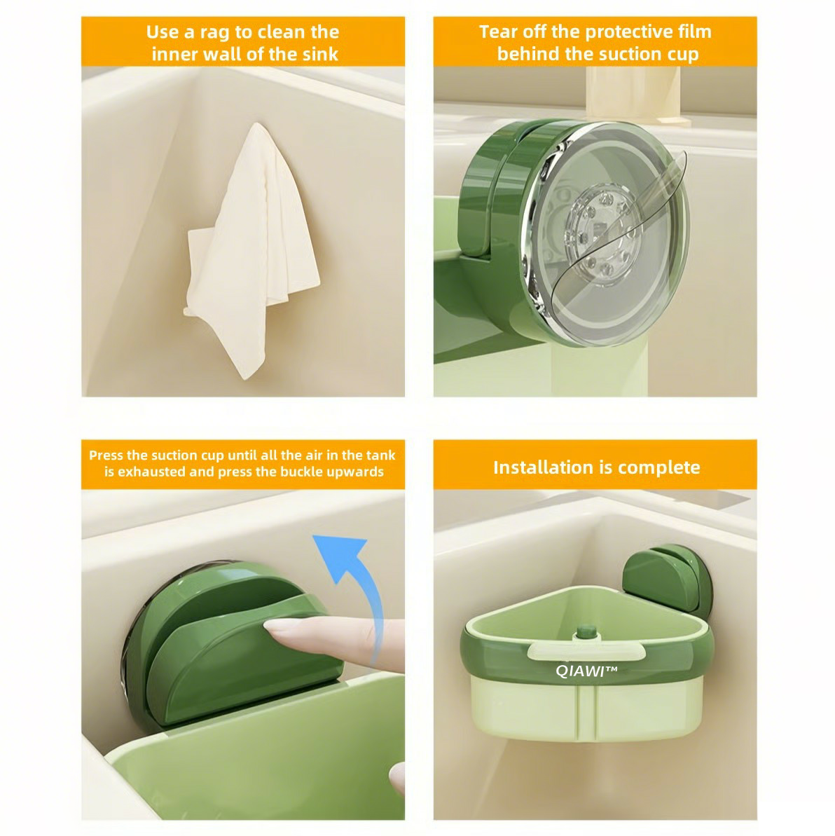 The Sink-Caddy™ Corner Rack - A Clog-Free Sink, Hands  - 1+1 FREE