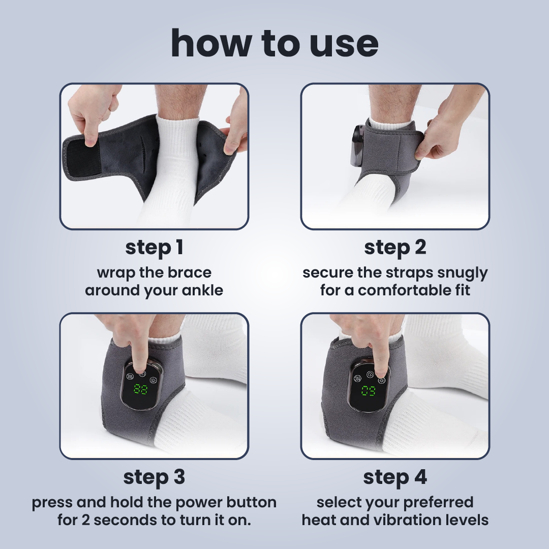 The ThermoEase Ankle Massager -  Pain Relief for Ankles, Feet, and Muscles + 50% OFF