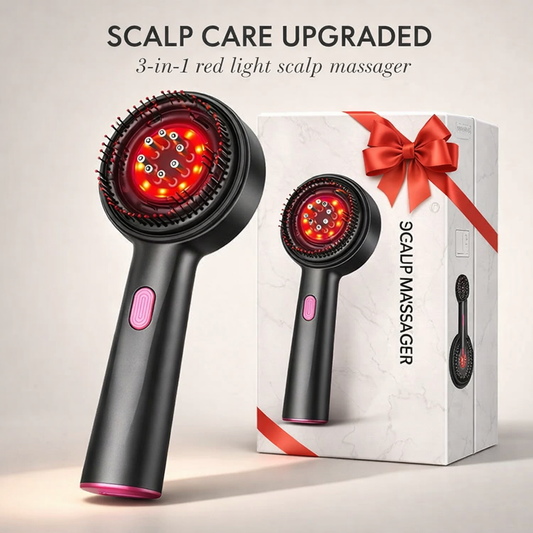 Sérica™ – 3-in-1 Red Light Scalp Massager & Oil Applicator Comb + 50% OFF