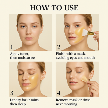 GoldenGlow Sleep Mask - Wake Up to Glowing Skin + 50% OFF