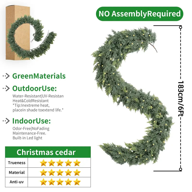 LuxeCedar Garland - Own the Block This Christmas - 50% OFF