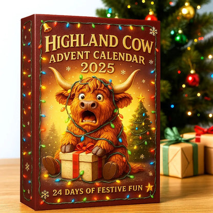 The Highland Cow Advent Calendar - 24 Days of Festive Fun + 50% OFF