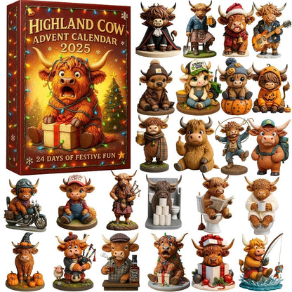 The Highland Cow Advent Calendar - 24 Days of Festive Fun + 50% OFF