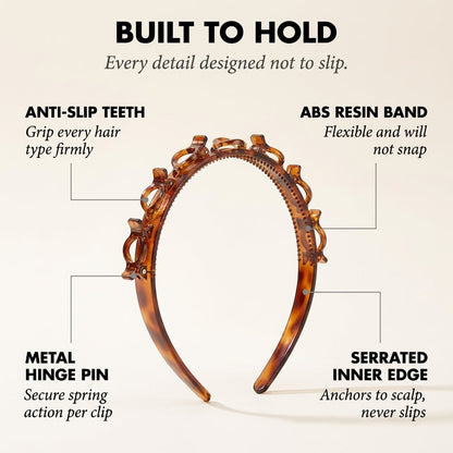 Coilbrook™ – 8-Clip Anti-Slip Weave Headband for Instant Braided Styles +  1+1 FREE