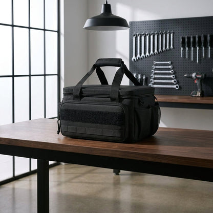 Haulcraft™ – Heavy-Duty Canvas Tool Bag with MOLLE Panel & Padded Dual Handles + 50% OFF