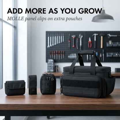 Haulcraft™ – Heavy-Duty Canvas Tool Bag with MOLLE Panel & Padded Dual Handles + 50% OFF