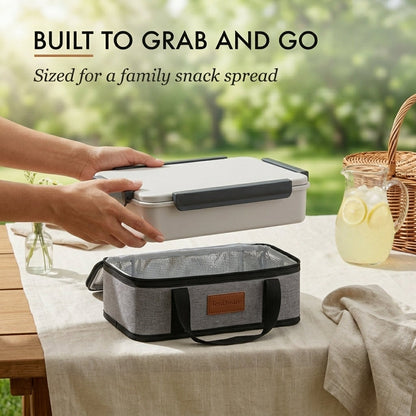 Grazely™ – Insulated Chilled Snack Box with Ice Pack, Carrier & 10 Compartments + 50% OFF