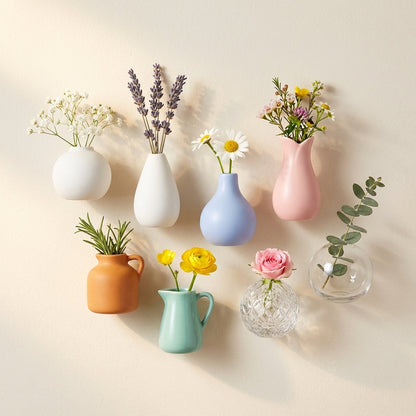 Bloomcroft™ – Mini Magnetic Flower Vases for Fridge | Set of 8 + 50% OFF