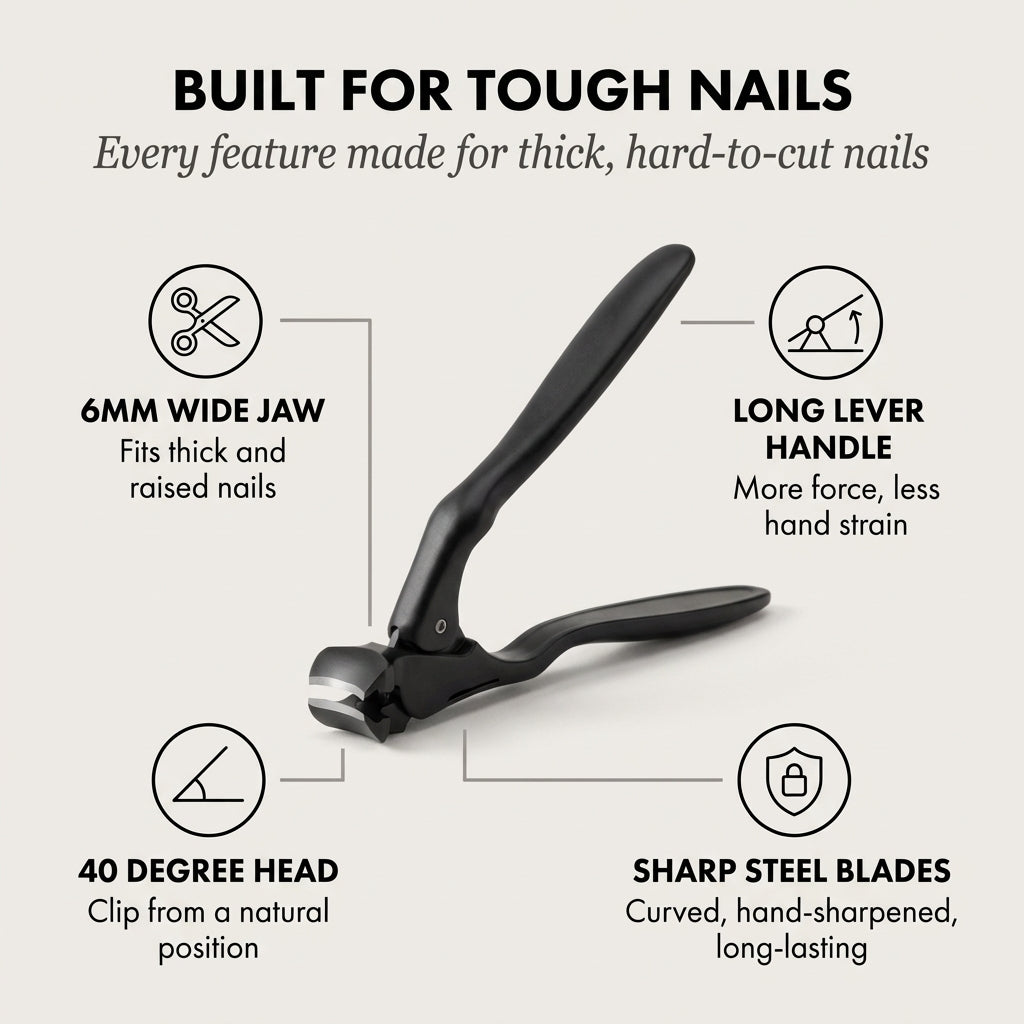 Leverwick™ – Wide Jaw, Long Handle Nail Clipper for Thick Nails + 50% OFF