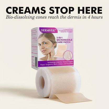 Dermveil™ – Bio-Dissolving Microneedle Anti-Aging Face Patch Roll + 1+1 FREE