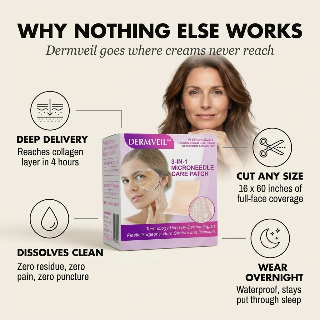 Dermveil™ – Bio-Dissolving Microneedle Anti-Aging Face Patch Roll + 1+1 FREE