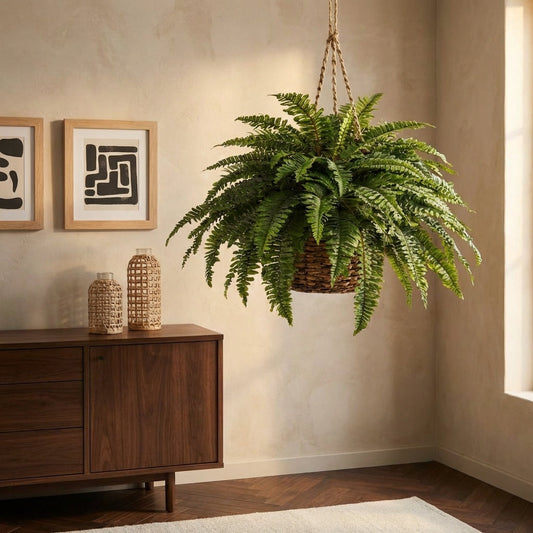 Verdant™ – Lifelike Cascading Fronds, UV-Resistant, Zero Maintenance Hanging Fern Plant + 50% OFF