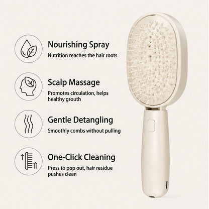 Glissette™ – 2-in-1 Misting Detangle & Massage Hair Brush + 50% OFF