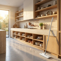 Tidecroft™ – 360° Rotating Flat Mop with Reusable Cloths & One-Click Release + 50% OFF