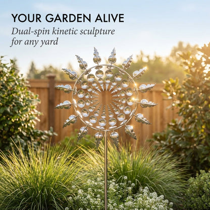 Viralume™ – Dual-Spin Kinetic Wind Sculpture for Garden & Yard + 50% OFF