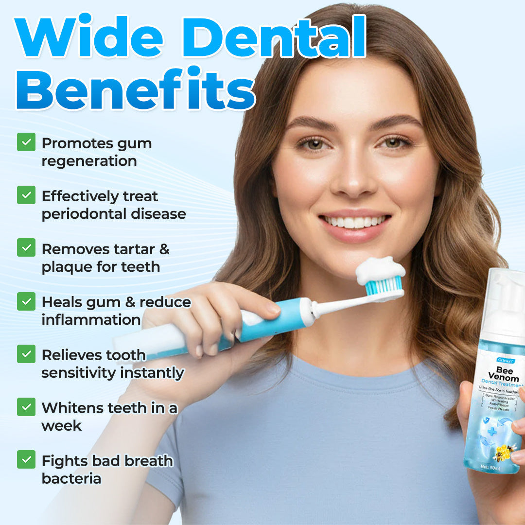 The MicroSmile Gum Restoration Kit - Bee Venom Mousse, Tongue Scraper, and FDA-Approved Healing + 50% OFF