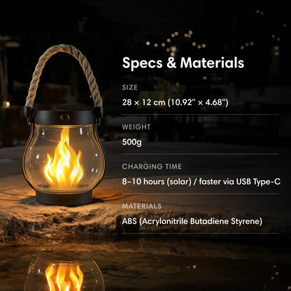 The Lumora Flame Lantern - Lights That Last All Night, No Wiring, Pure Magic + 50% OFF