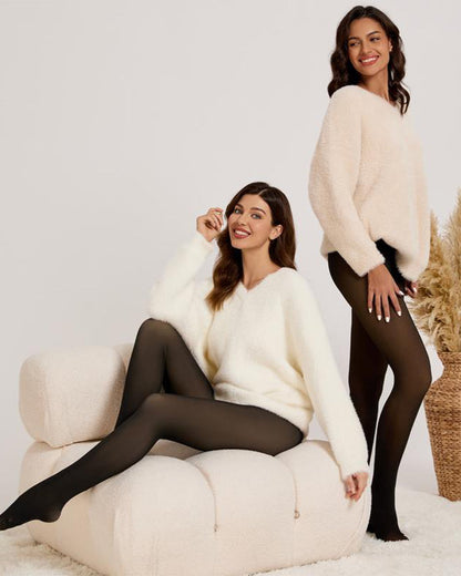 The SheerLuxe Fleece Tights - Wear Dresses in Winter + 50% OFF