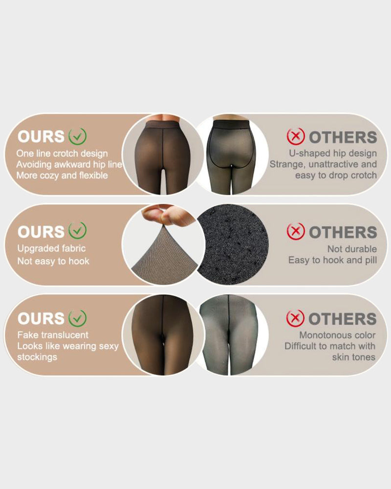 The SheerLuxe Fleece Tights - Wear Dresses in Winter + 50% OFF