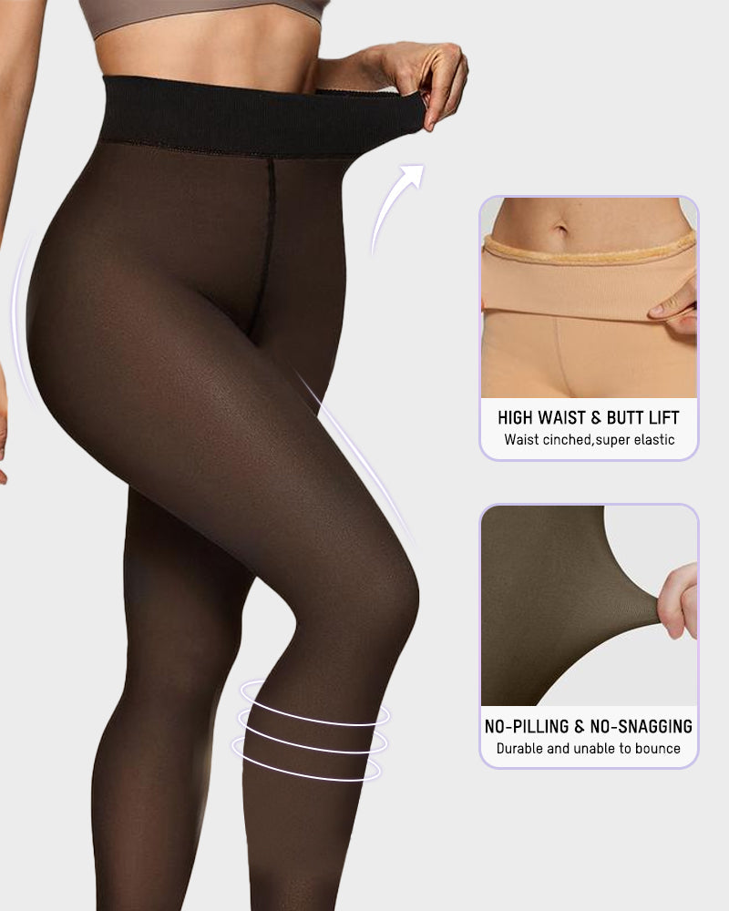 The SheerLuxe Fleece Tights - Wear Dresses in Winter + 50% OFF