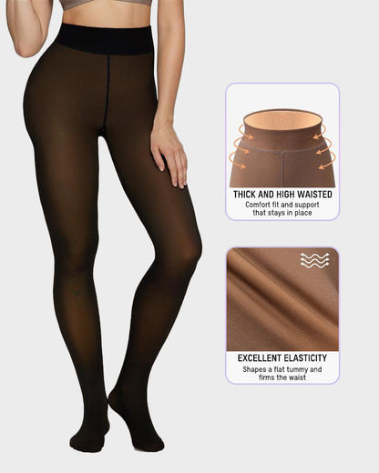 The SheerLuxe Fleece Tights - Wear Dresses in Winter + 50% OFF