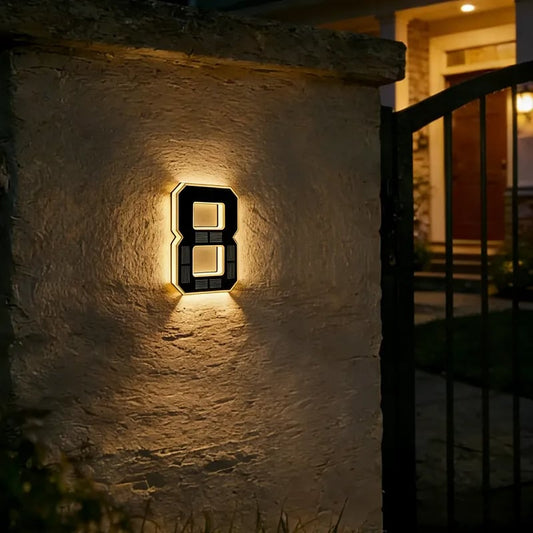 Duskmark – Solar LED House Numbers, 9-Inch Waterproof Address Light + 50% OFF