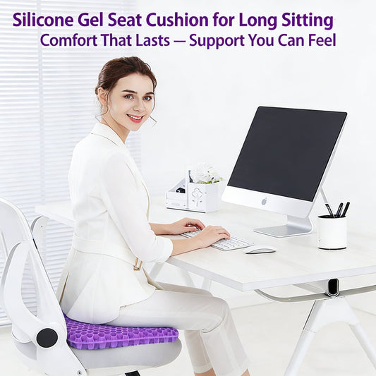 Hivecore™ – Double-Layer Honeycomb Gel Seat Cushion for All-Day Comfort & Pain Relief + 50% OFF