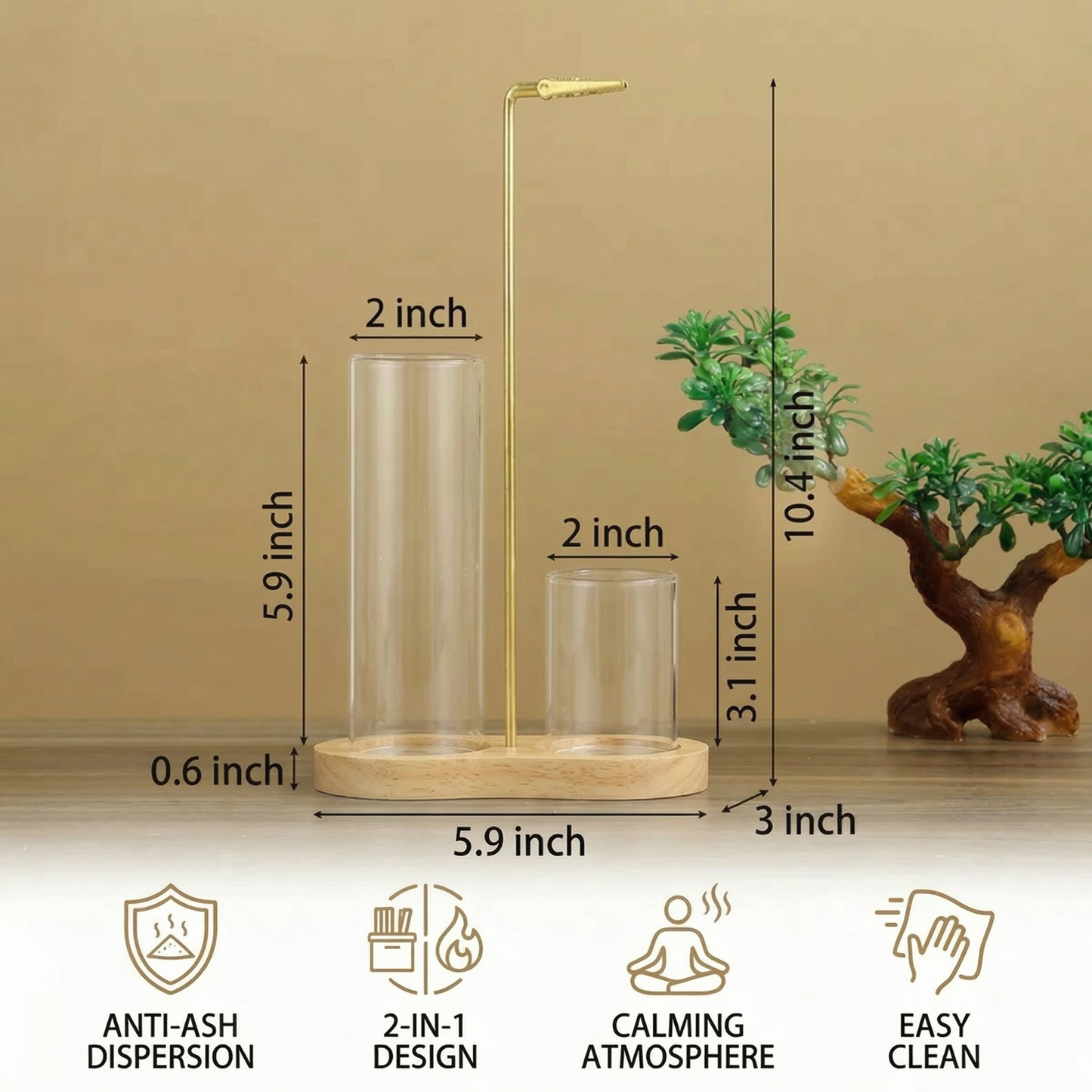 The AuraFlow Incense Catcher — Calm That Lasts, Without Ash Mess + 50% OFF