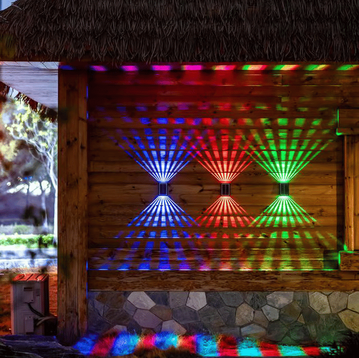 The AuraBeam Solar Wall Lights - Auto-Charged, Night-Bright, and  Dazzling Light Effects + 50% OFF
