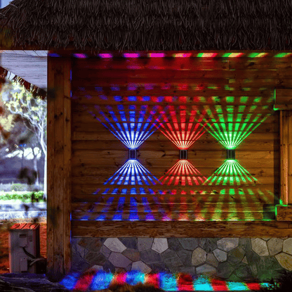 The AuraBeam Solar Wall Lights - Auto-Charged, Night-Bright, and  Dazzling Light Effects + 50% OFF
