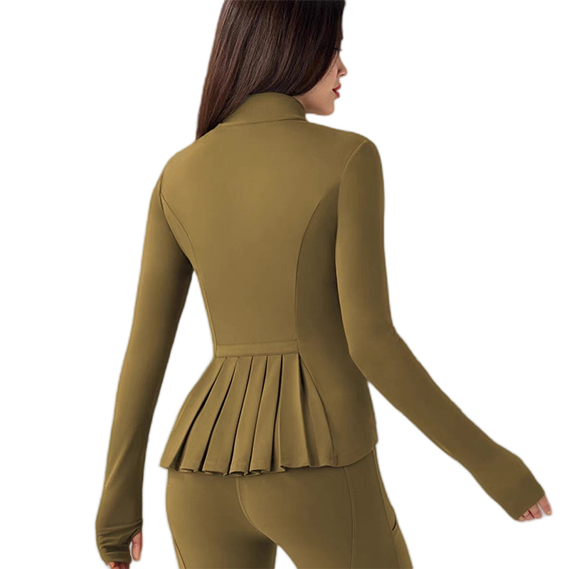 The FlexSculpt Workout Jacket - Lightweight Pleats for a Sculpted Fit + 50% OFF