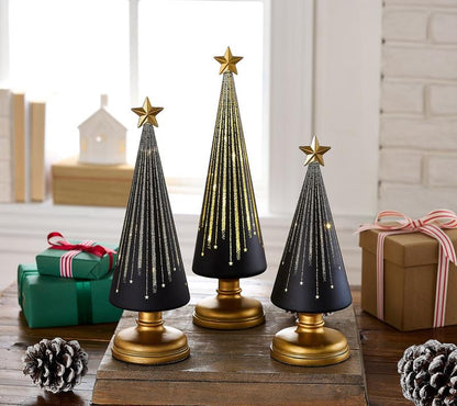 The Starlight Glass Tree Trio - An Automatic Holiday Glow + 50% OFF