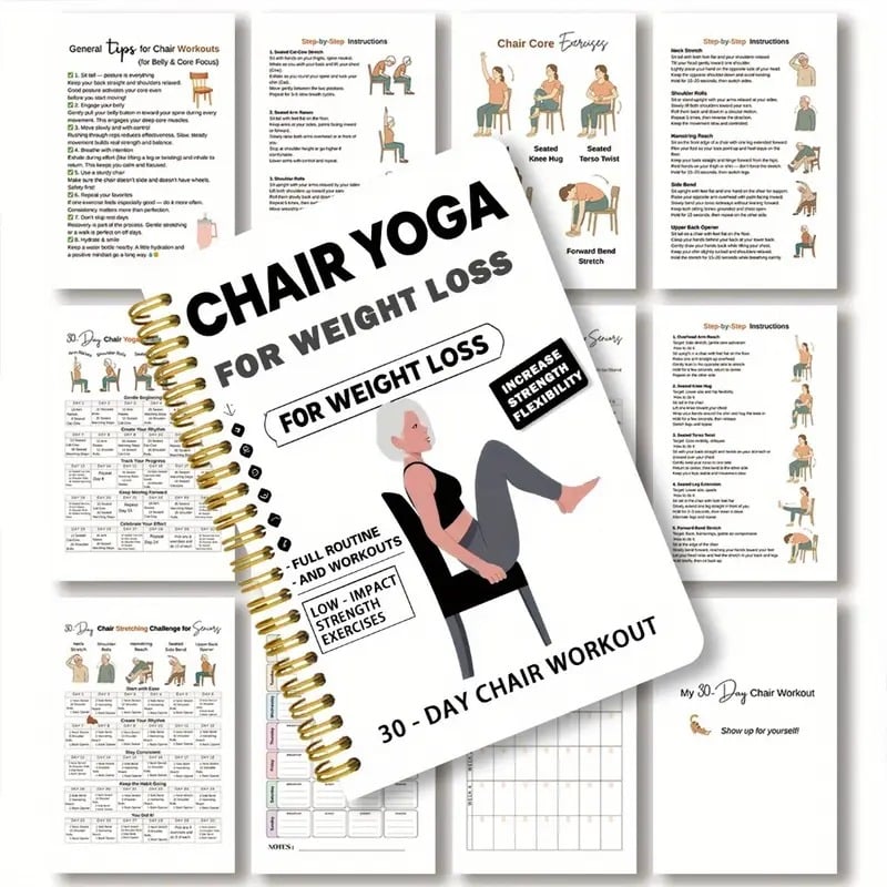The 30-Day Chair Yoga Guide - Lose Weight From Your Seat + 50% OFF