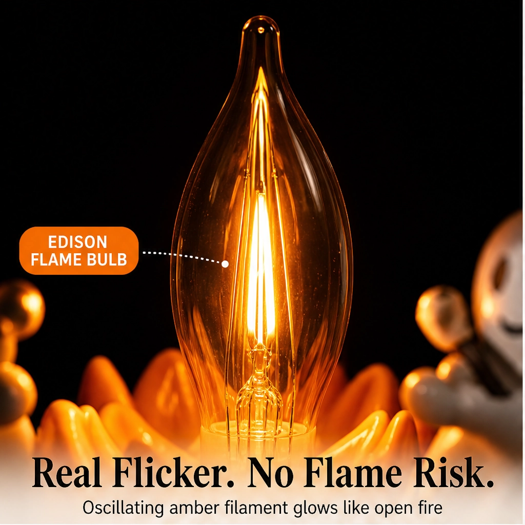 Wispen – Flame-Effect Ghost Night Light for Cozy Halloween Decor + 50% OFF