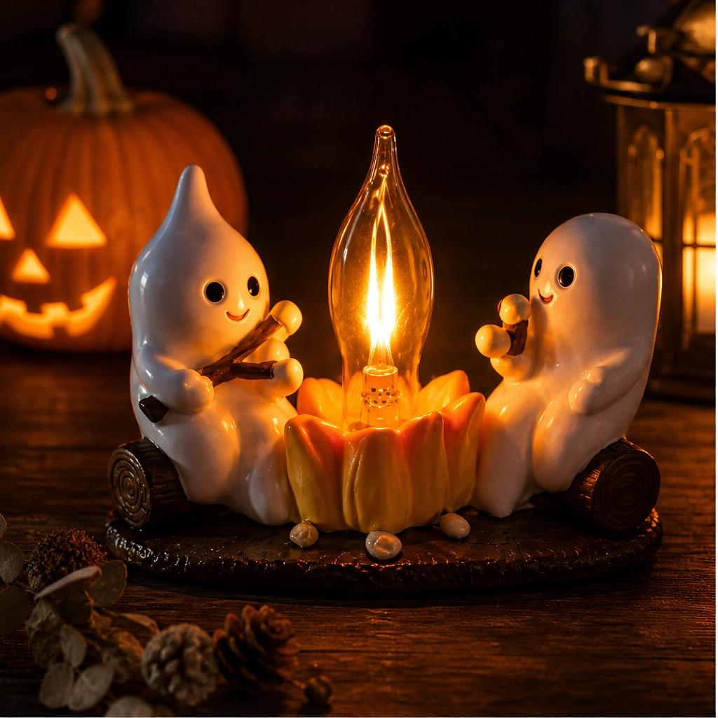 Wispen – Flame-Effect Ghost Night Light for Cozy Halloween Decor + 50% OFF