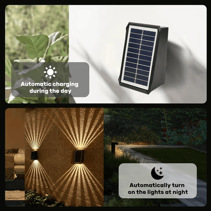 The AuraBeam Solar Wall Lights - Auto-Charged, Night-Bright, and  Dazzling Light Effects + 50% OFF