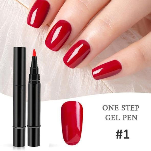 Glazelle – 18-Color One Step Gel Nail Pen Set with Mini UV Lamp +Bu 1 Get 1 FREE